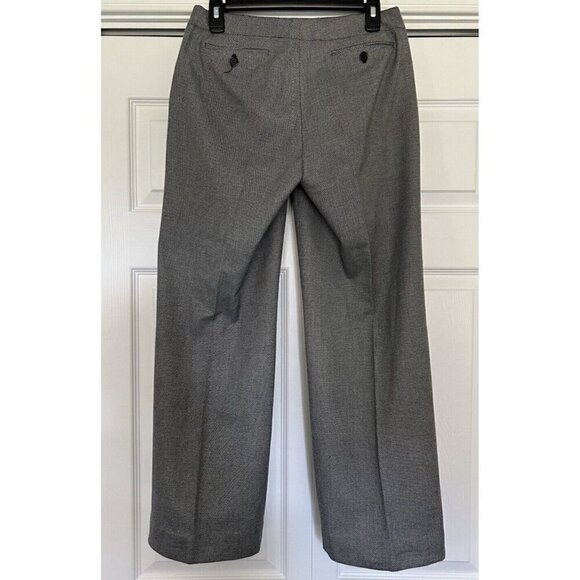 Calvin Klein Womens Mid-rise Flat Front Wide Leg Black /White Tweed Pants Size 2 - Picture 2 of 10